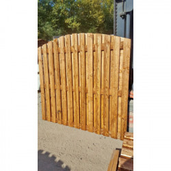 Arched Double Palisade Fence Panel 2ft