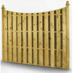 Under Arched Double Palisade Fence Panel 6ft